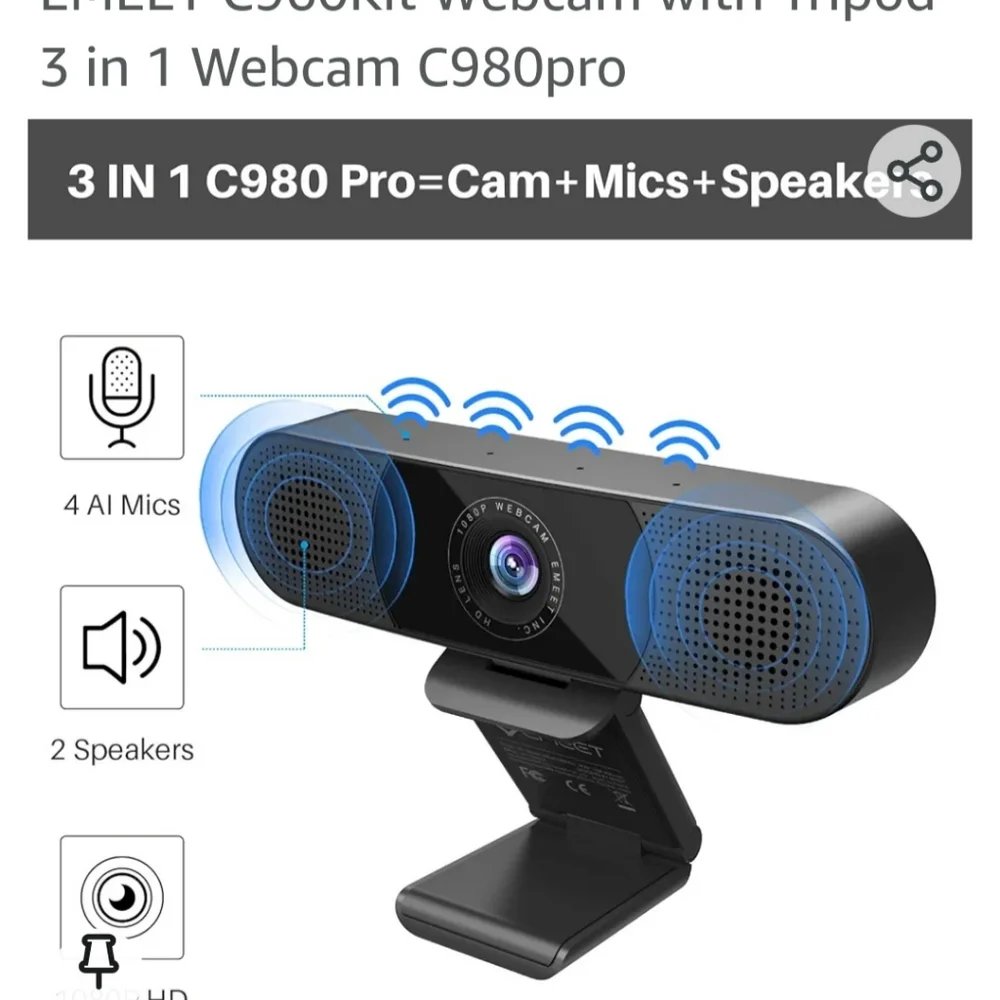 Webcam with tripod